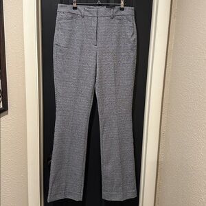 White House Black Market Ines Slim Boot Houndstooth Dress  Pants. 10 Long. NWT